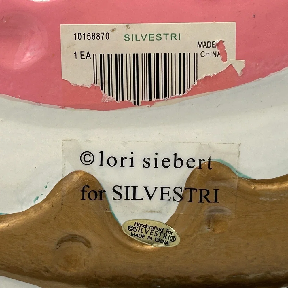 Lori Siebert Silvestri Demdaco Glass Fusion Birthday PARTY Cake Plate Confetti‎